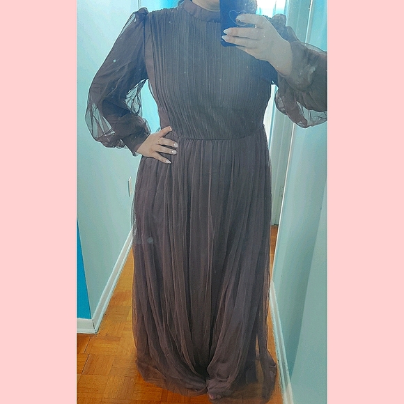 Long sleeve modest hijabi gown evening dress - Picture 2 of 3